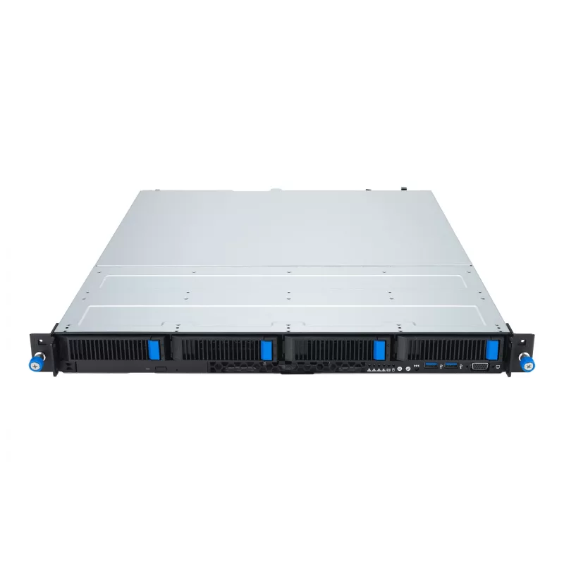 Servidor rack ASUS RS300-E12-RS4, 1U, Intel C262, LGA1700, Xeon E-2400, 4 bahías hot-swap de 3,5 inch, fuente de alimentación 450W, DDR5 UDIMM hasta 128 GB