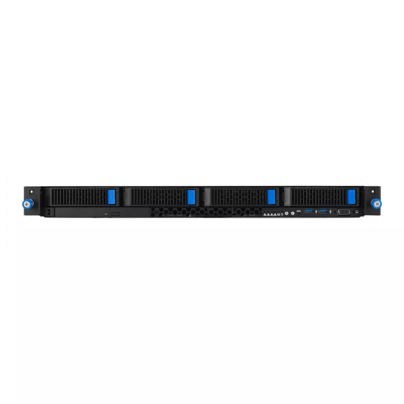 Servidor rack ASUS RS300-E12-RS4, 1U, Intel C262, LGA1700, Xeon E-2400, 4 bahías hot-swap de 3,5 inch, fuente de alimentación 450W, DDR5 UDIMM hasta 128 GB