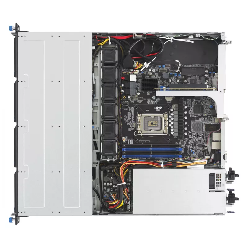 Servidor rack ASUS RS300-E12-RS4, 1U, Intel C262, LGA1700, Xeon E-2400, 4 bahías hot-swap de 3,5 inch, fuente de alimentación 450W, DDR5 UDIMM hasta 128 GB