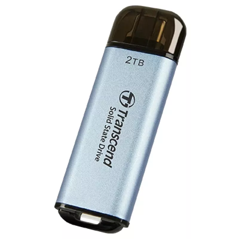 TRANSCEND Esd300c - 2TB SSD portátil - USB Type-C - 3D NAND Flash - Azul cielo