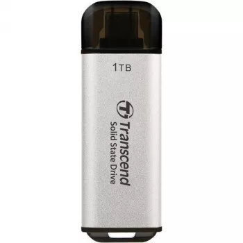 TRANSCEND Esd300s - 1TB SSD portátil - USB Type-C - 3D-NAND-Flash - Plata