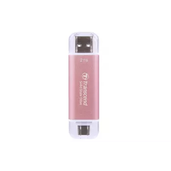 TRANSCEND Esd310p - 2TB SSD portátil - USB Type-A / USB Type-C - Rosa