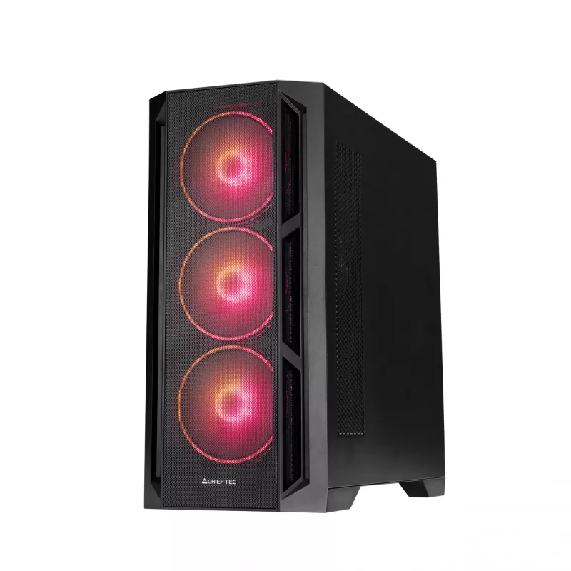 Caja de PC Chieftec GA-01B-L-OP APEX LUMO semitorre negra