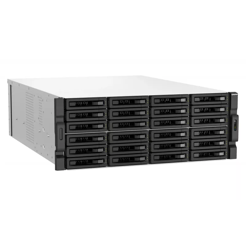 QNAP TS-H3087XU-RP NAS rack (4U) Intel Xeon E E-2378 64 GB DDR4 0 TB QuTS hero Black, blanco