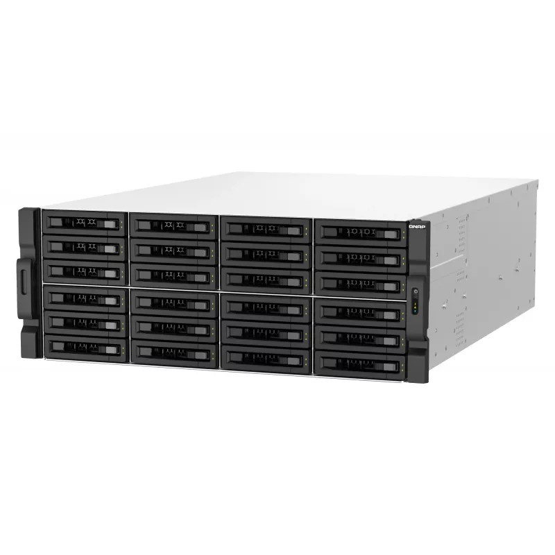 QNAP TS-H3087XU-RP NAS rack (4U) Intel Xeon E E-2378 64 GB DDR4 0 TB QuTS hero Black, blanco