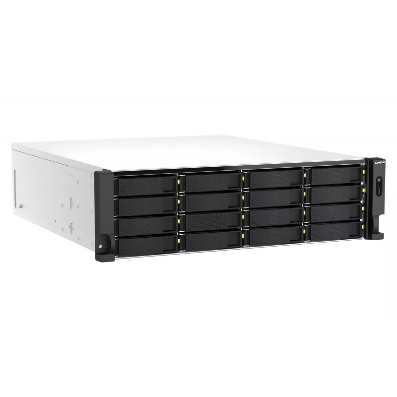QNAP TS-H2287XU-RP NAS rack (3U) Intel Xeon E E-2378 64 GB DDR4 0 TB QuTS hero Black, blanco