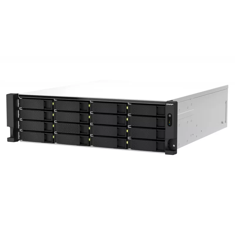QNAP TS-H2287XU-RP NAS rack (3U) Intel Xeon E E-2378 64 GB DDR4 0 TB QuTS hero Black, blanco