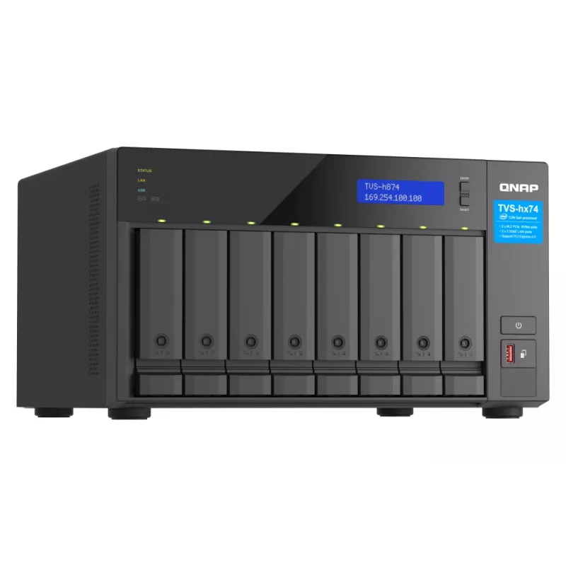 QNAP TVS-h874X NAS torre Intel® Core™ i9 64 GB DDR4 0 TB QuTS hero Black