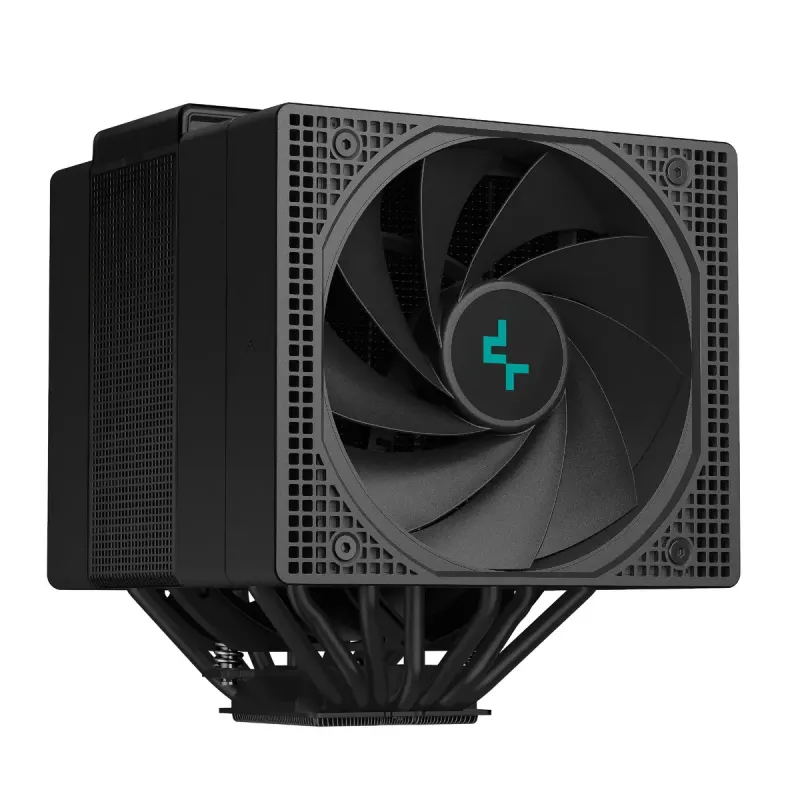 Disipador de aire DeepCool ASSASSIN IV VC VISION — doble ventilador 120/140 mm, 300 W TDP, 7 heatpipes, compatible con LGA115x/LGA1200/LGA1700/LGA20xx, negro