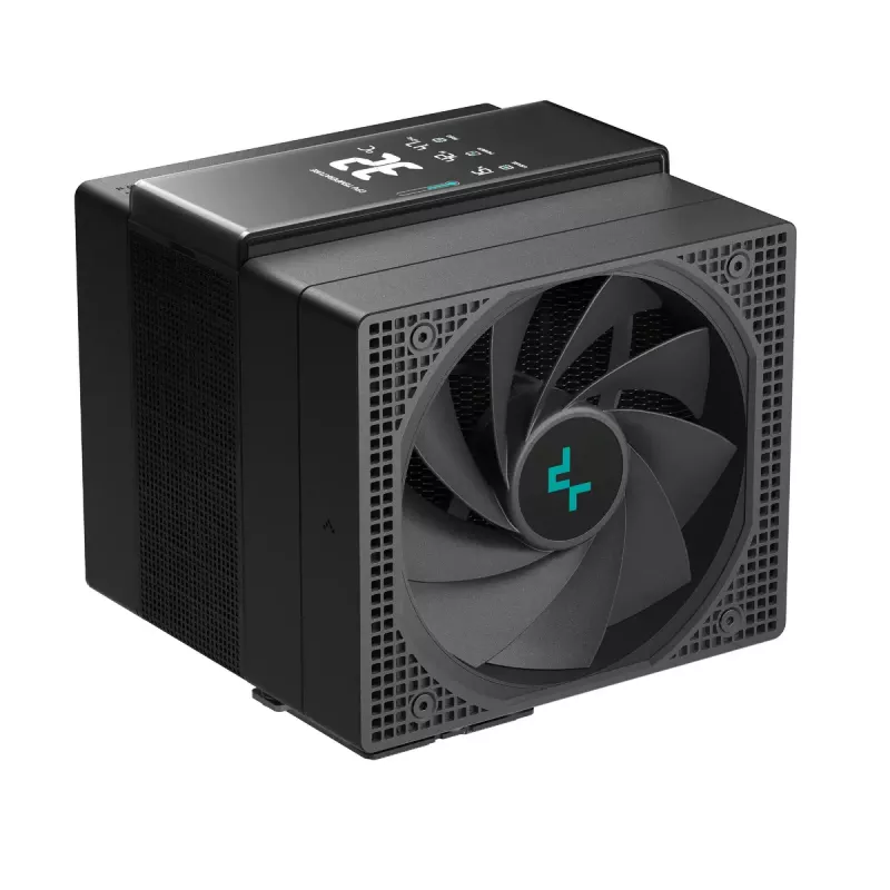 Disipador de aire DeepCool ASSASSIN IV VC VISION — doble ventilador 120/140 mm, 300 W TDP, 7 heatpipes, compatible con LGA115x/LGA1200/LGA1700/LGA20xx, negro