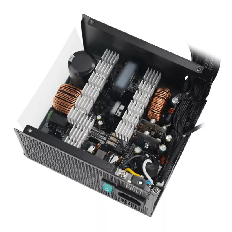 Fuente de alimentación DeepCool PL750D 750 W ATX 3.0 80 PLUS Bronze, ventilador de 120 mm, 20+4 pines, negro