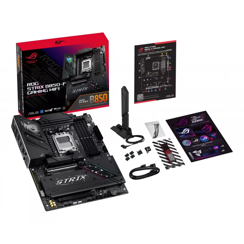 Placa base ASUS ROG STRIX B850-F GAMING WIFI — AMD B850, socket AM5, ATX, DDR5, 4×M.2, Wi‑Fi 7, 2.5Gb LAN