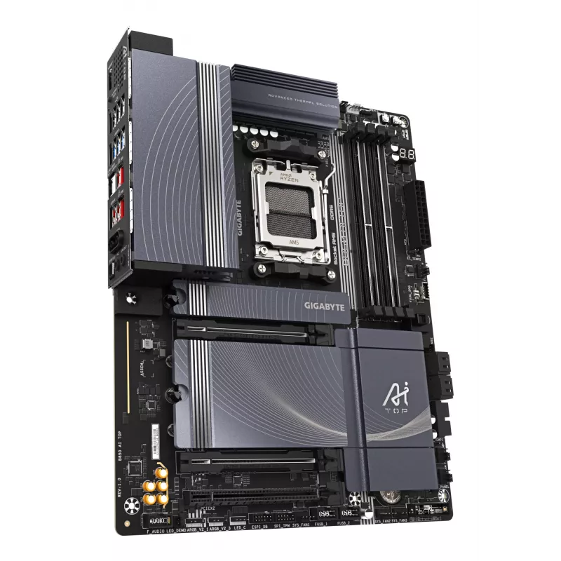 Placa base GIGABYTE B850 AI TOP, AMD B850, socket AM5, ATX
