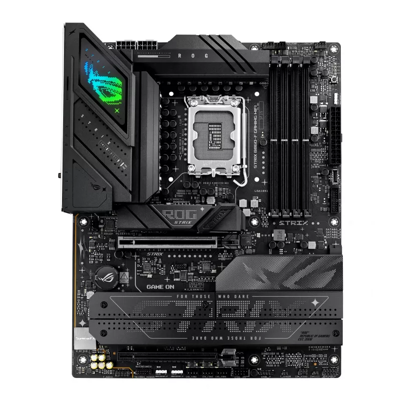 Placa base ASUS ROG STRIX B860-F GAMING WIFI — Intel B860, LGA 1851, ATX, DDR5, 4x DIMM, Wi‑Fi 7, 2.5Gb LAN, 4x M.2