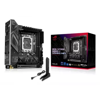 Placa base ASUS ROG STRIX B860-I GAMING WIFI — Intel B860, LGA 1851, mini ITX, 2× DDR5 DIMM (hasta 128 GB), Wi‑Fi 7, 2.5Gb LAN