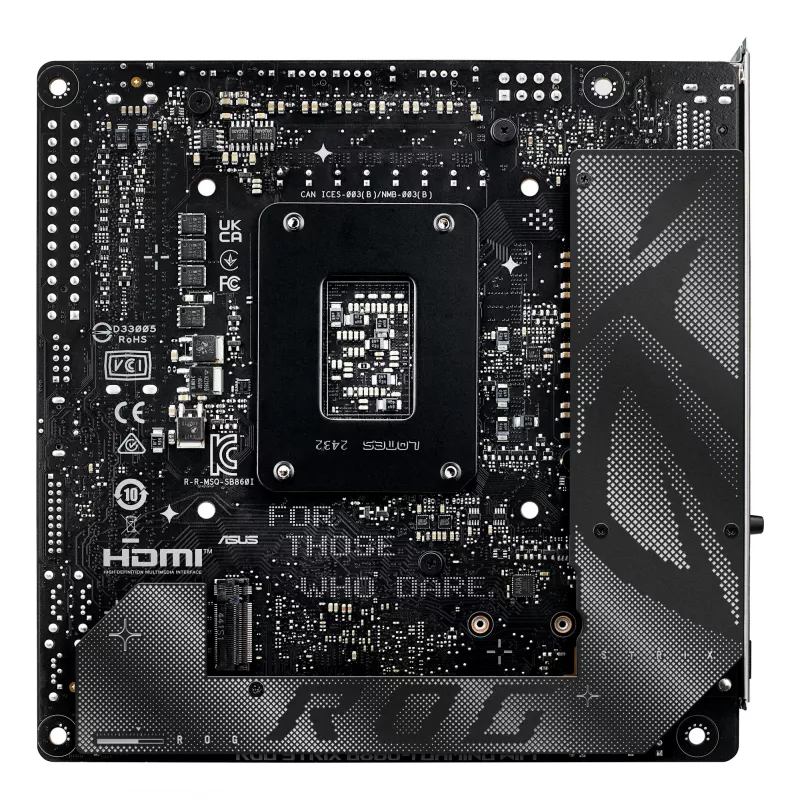 Placa base ASUS ROG STRIX B860-I GAMING WIFI — Intel B860, LGA 1851, mini ITX, 2× DDR5 DIMM (hasta 128 GB), Wi‑Fi 7, 2.5Gb LAN