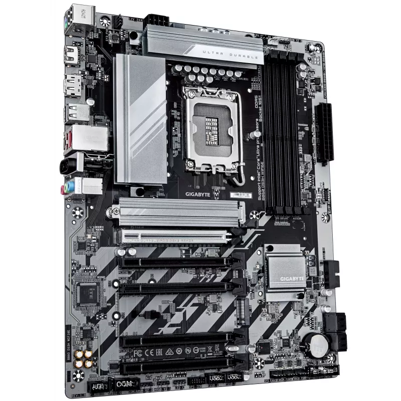 Placa base GIGABYTE B860 DS3H WIFI6E - CPUs Intel Core Ultra Series, VRM de 8+1+2+2 fases, hasta 9066MHz DDR5, 1xPCIe 5.0 + 1xPCIe 4.0 M.2, 2.5GbE LAN, WIFI 6E, USB 3.2 Gen 2x2