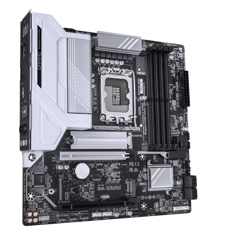Placa base GIGABYTE B860M GAMING X WIFI6E - CPUs Intel Core Ultra Series, VRM de 8+1+2+2 fases, hasta 9200MHz DDR5, 1xPCIe 5.0 + 1xPCIe 4.0 M.2, 2.5GbE LAN, WIFI 6E, USB 4