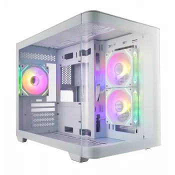 Caja FSP S380-WA Mini Tower mITX, mATX Blanca ARGB