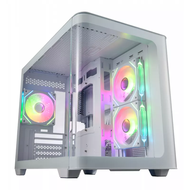 Caja FSP S380-WA Mini Tower mITX, mATX Blanca ARGB