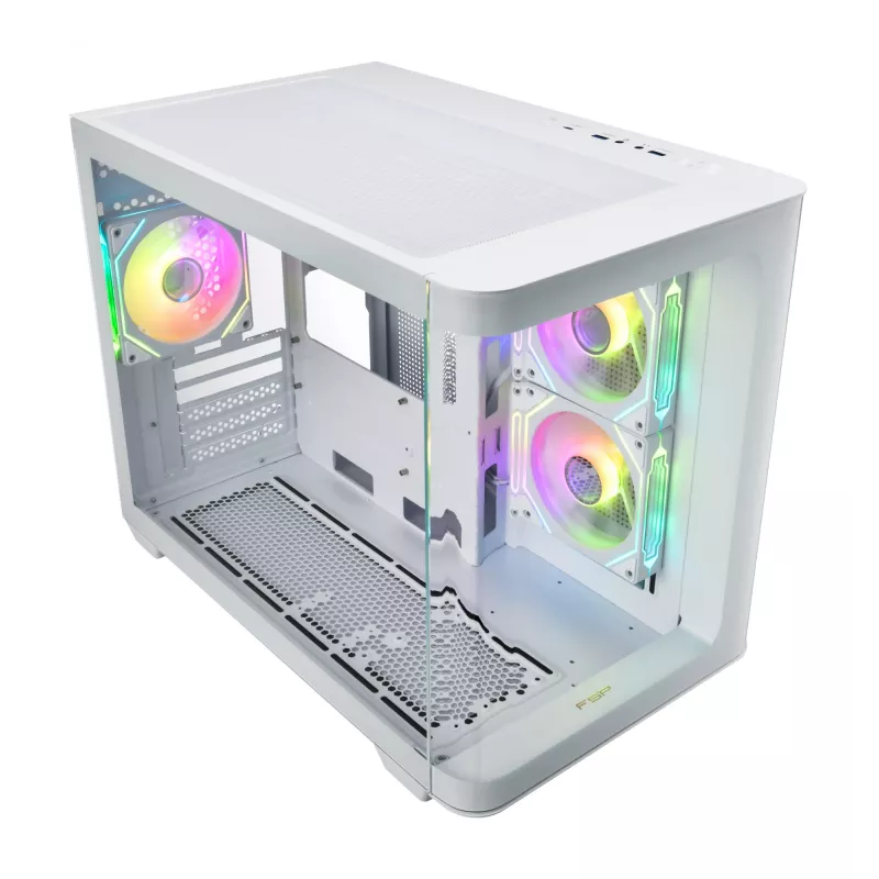 Caja FSP S380-WA Mini Tower mITX, mATX Blanca ARGB