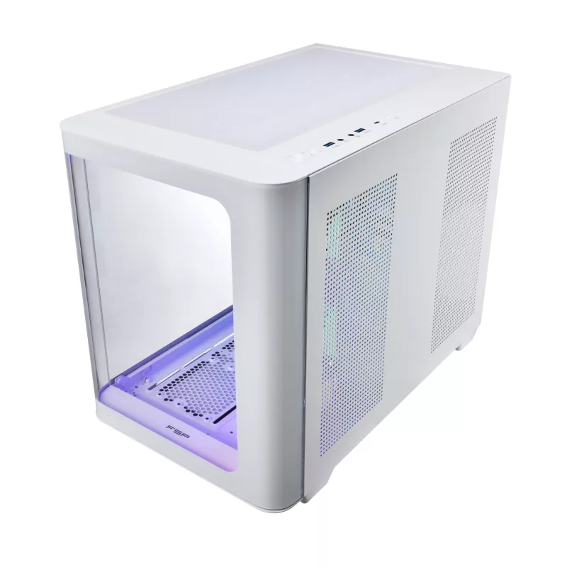 Caja FSP S380-WA Mini Tower mITX, mATX Blanca ARGB