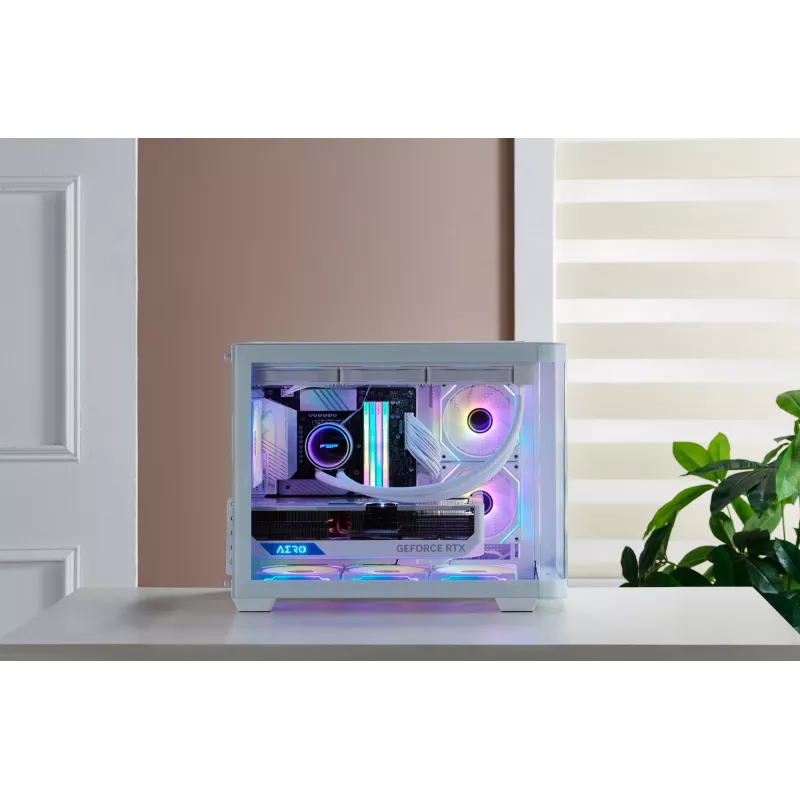 Caja FSP S380-WA Mini Tower mITX, mATX Blanca ARGB