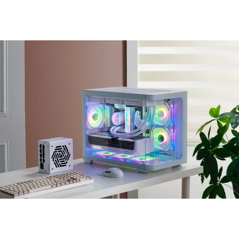 Caja FSP S380-WA Mini Tower mITX, mATX Blanca ARGB