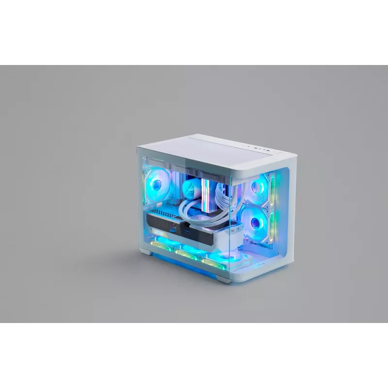 Caja FSP S380-WA Mini Tower mITX, mATX Blanca ARGB