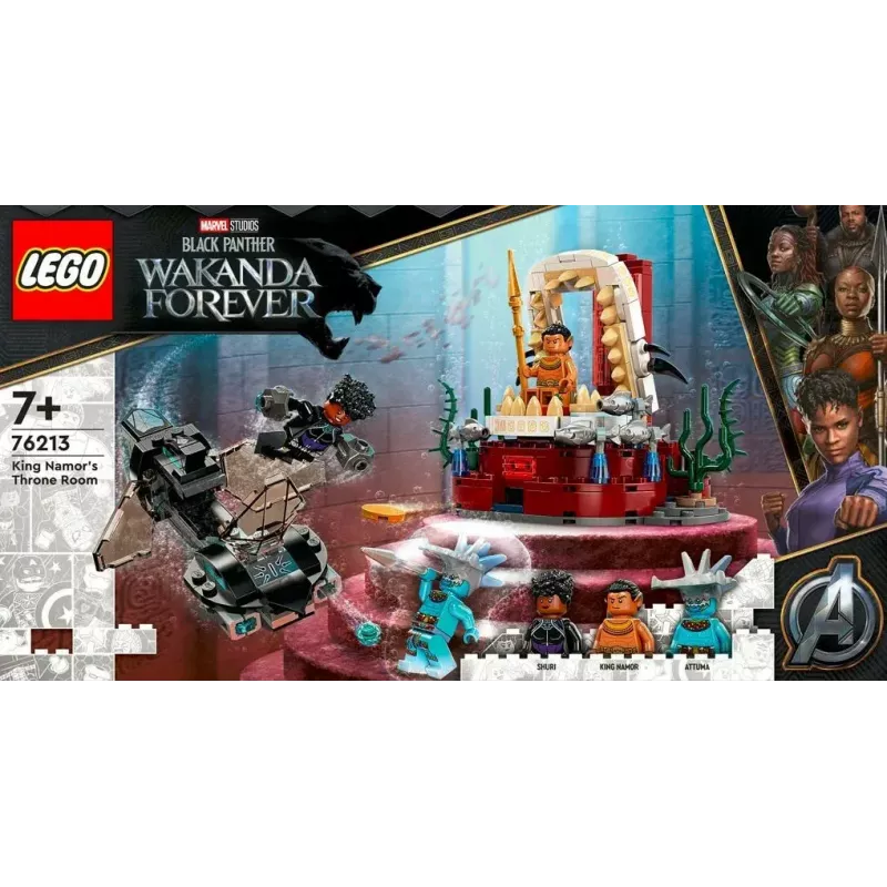 LEGO Super Heroes Marvel 76213 La sala del trono del rey Namor, 355 piezas, 7+