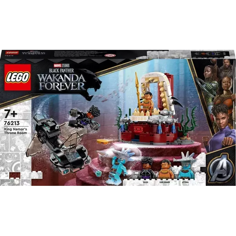 LEGO Super Heroes Marvel 76213 La sala del trono del rey Namor, 355 piezas, 7+