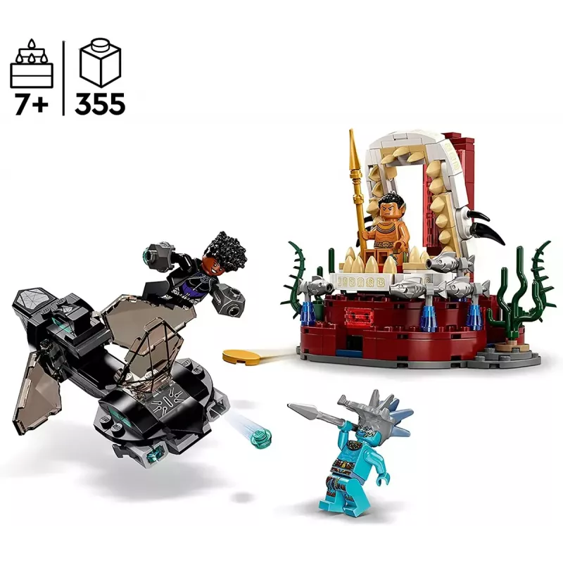 LEGO Super Heroes Marvel 76213 La sala del trono del rey Namor, 355 piezas, 7+