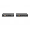 Set extensor KVM HDBaseT DIGITUS. 150m 4K/60Hz. USB 2.0. PoC. IR. Negro