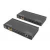 Set extensor KVM HDBaseT DIGITUS. 150m 4K/60Hz. USB 2.0. PoC. IR. Negro