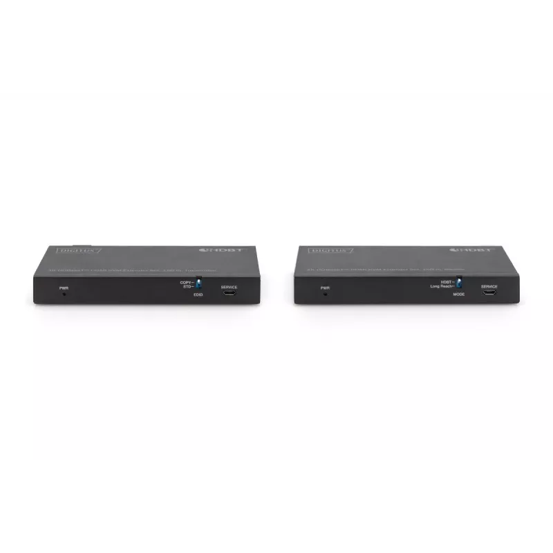 Set extensor KVM HDBaseT DIGITUS. 150m 4K/60Hz. USB 2.0. PoC. IR. Negro