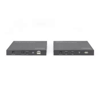 Set extensor KVM HDMI 2.0 DIGITUS – 70 m, USB 1.1, compatibilidad con panel táctil
