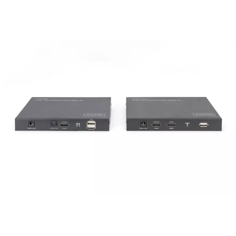 Set extensor KVM HDMI 2.0 DIGITUS – 70 m, USB 1.1, compatibilidad con panel táctil