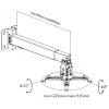 Soporte de techo y pared para proyector Equip 650703