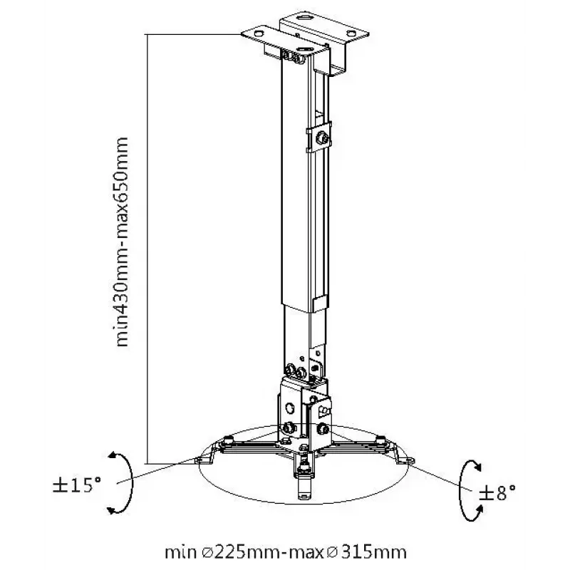 Soporte de techo y pared para proyector Equip 650703