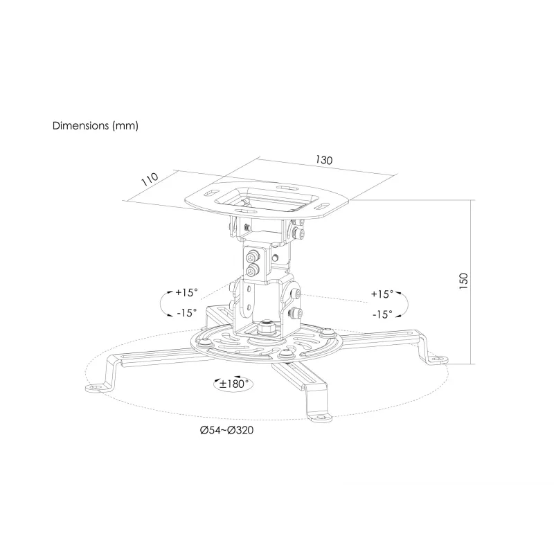 Soporte de techo Equip 650705
