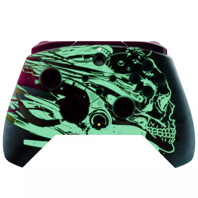 PDP REMATCH GLOW Advanced mando con cable Android Dreams, brilla en la oscuridad, para Xbox Series X|S, Xbox One, PC, USB-C, cable de 2,43 m, multicolor