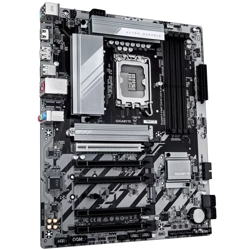 Placa base GIGABYTE B860 DS3H – Compatible con CPUs Intel Core Ultra, VRM de 8+1+2+2 fases, hasta 9066 MHz DDR5, 1x PCIe 5.0 + 1x PCIe 4.0 M.2, LAN 2,5 GbE, USB 3.2 Gen 2x2