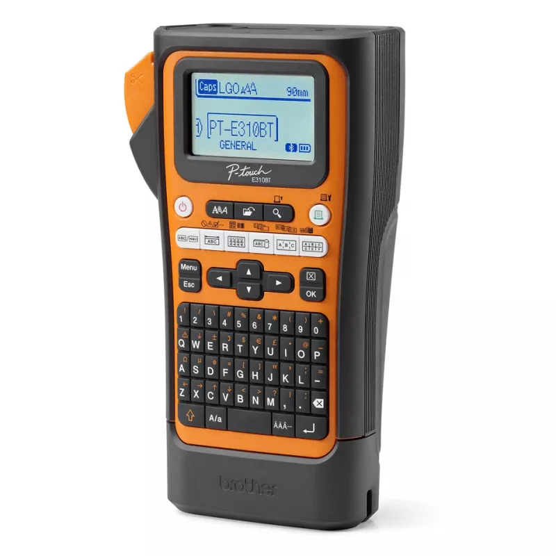 Impresora de etiquetas Brother PT-E310BTVP Transferencia térmica 180 x 180 dpi 20 mm/s Con cable e inalámbrica HSE/TZe Bluetooth QWERTY