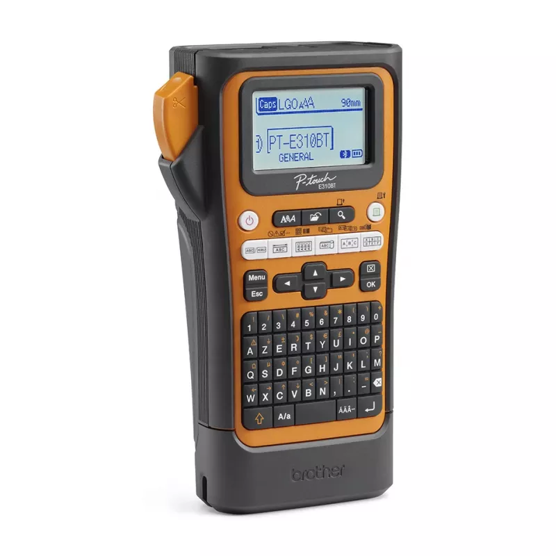 Impresora de etiquetas Brother PT-E310BTVP Transferencia térmica 180 x 180 dpi 20 mm/s Con cable e inalámbrica HSE/TZe Bluetooth QWERTY