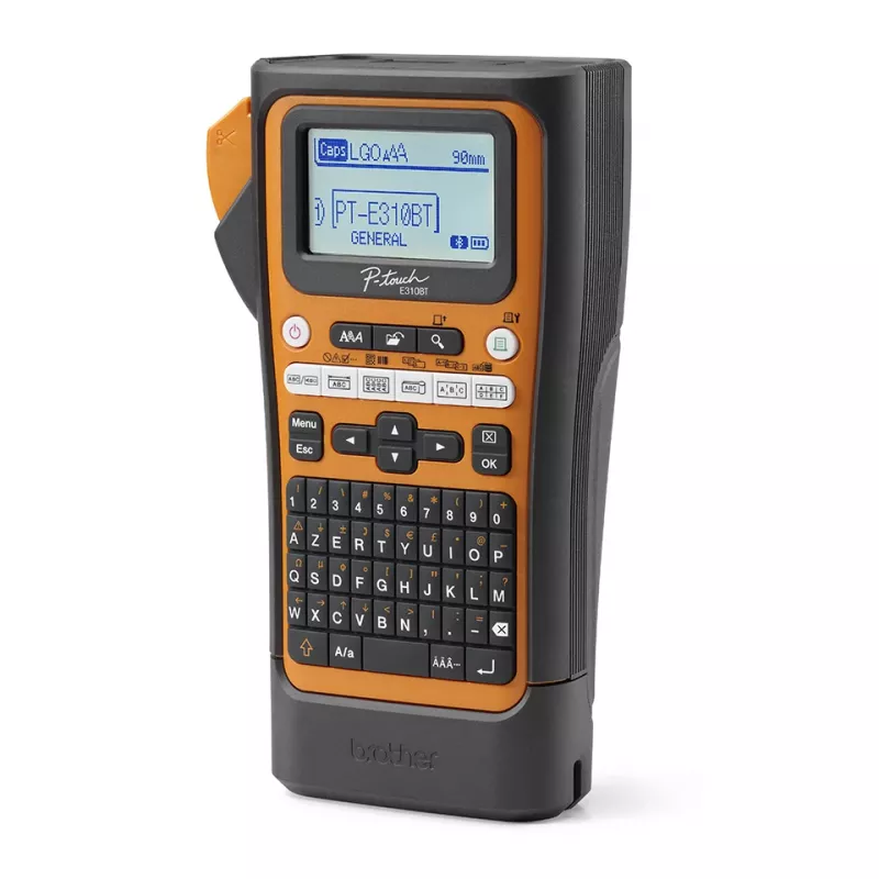 Impresora de etiquetas Brother PT-E310BTVP Transferencia térmica 180 x 180 dpi 20 mm/s Con cable e inalámbrica HSE/TZe Bluetooth QWERTY
