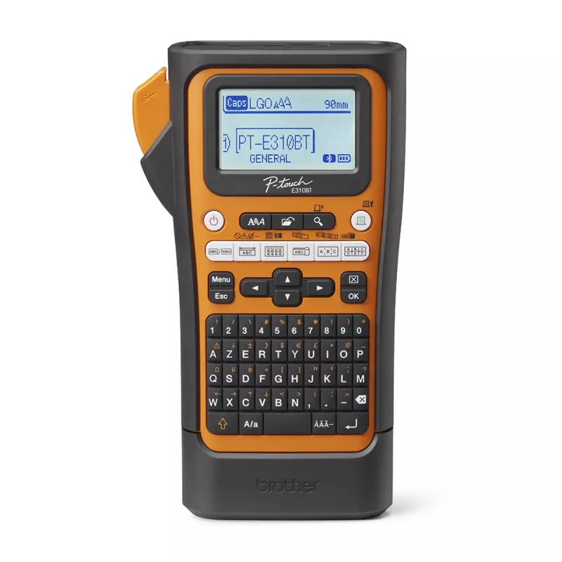 Impresora de etiquetas Brother PT-E310BTVP Transferencia térmica 180 x 180 dpi 20 mm/s Con cable e inalámbrica HSE/TZe Bluetooth QWERTY