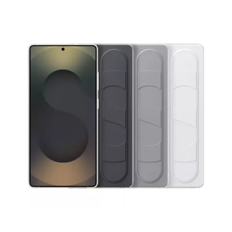 Samsung EF-GS938CBEGWW Standing Grip funda para Galaxy S25 Ultra, silicona, negra