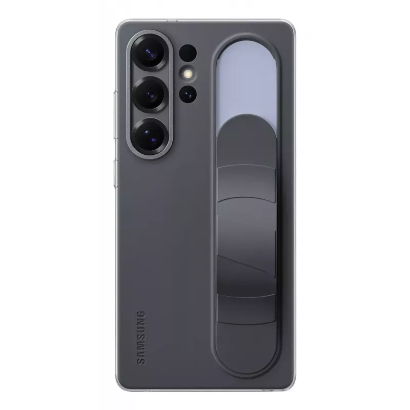 Samsung EF-GS938CBEGWW Standing Grip funda para Galaxy S25 Ultra, silicona, negra