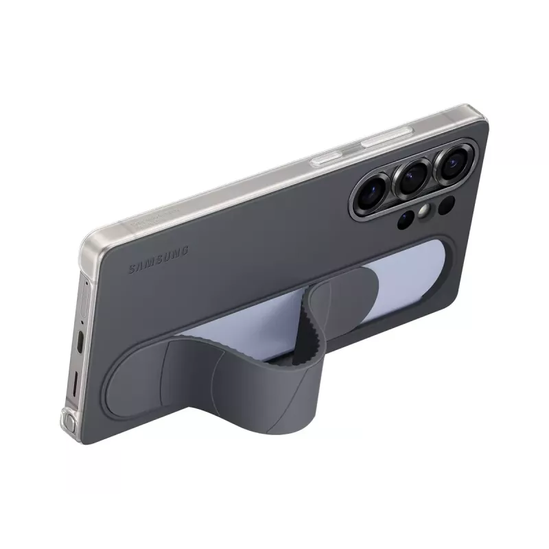 Samsung EF-GS938CBEGWW Standing Grip funda para Galaxy S25 Ultra, silicona, negra