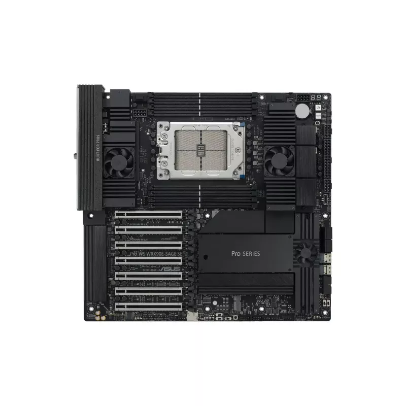 Placa base ASUS PRO WS WRX90E-SAGE SE, chipset AMD WRX90, socket sTR5, EEB, 8x DDR5 DIMM, 7x PCIe x16 GEN5, 4x M.2, 2x USB4 GEN3X2